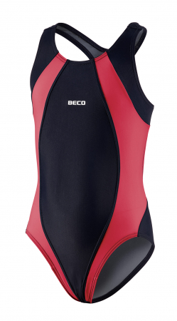 Costume pentru inot - Costum inot fete Maxpower Basic, rosu/negru, 152 cm