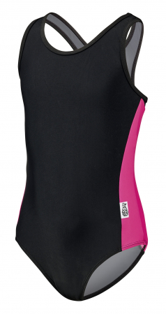 Costume inot pentru copii - Costum de inot, Fete, protectie UV 50+, 116 cm, Roz/Negru