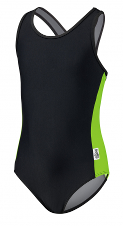Costume pentru inot - Costum de inot, Fete, protectie UV 50+, 116 cm, Roz/Negru