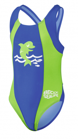 Costume pentru inot - Costum pentru inot fete, protectie UV 50+, albastru/verde, 80 cm