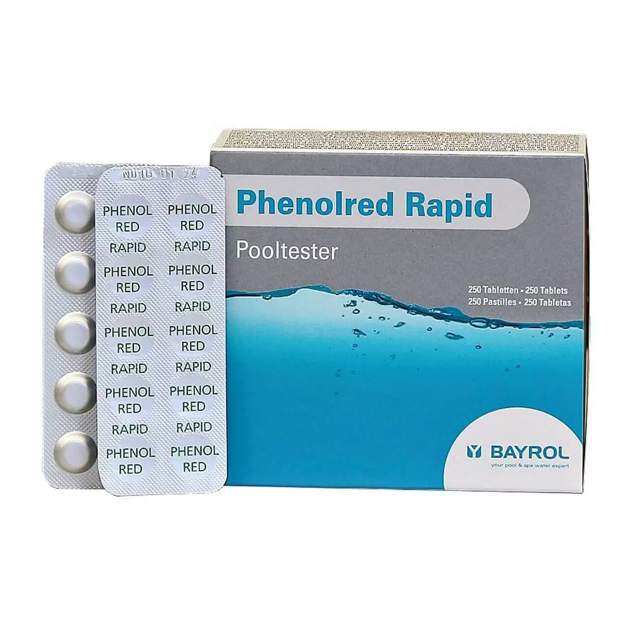 Analiza si masurare - Pastile de testare pH, Phenol Red  Rapid, cutie 250 buc