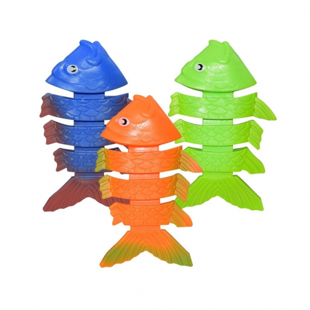 Jocuri de apa - Set 3 jucarii gumate imersibile, Pesti