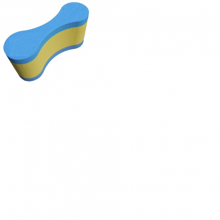 Plutitor pentru inot, spuma Eva, Monobloc Bicolor, 24x14x8 cm, albastru/alb/albastru [4]