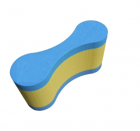 Echipamente pentru dezvoltarea tehnicii de inot - Plutitor pentru inot, spuma Eva, Monobloc Bicolor, 24x14x8 cm, albastru/galben / albastru