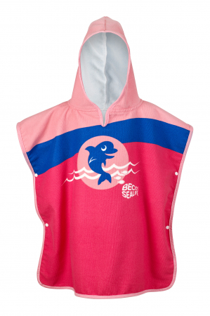 Poncho pentru copii BECO-SEALIFE®, Dolphin, roz [1]