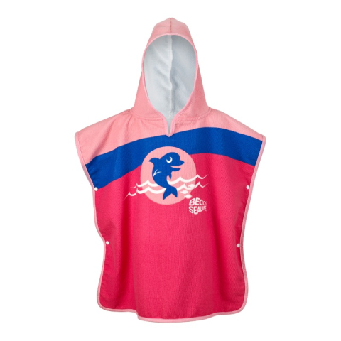Inot - Poncho pentru copii BECO-SEALIFE®, Dolphin, roz