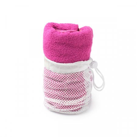 Prosoape - Prosop microfibra cu saculet tip plasa inclus,Kelsey,100 x 50 cm, fucsia
