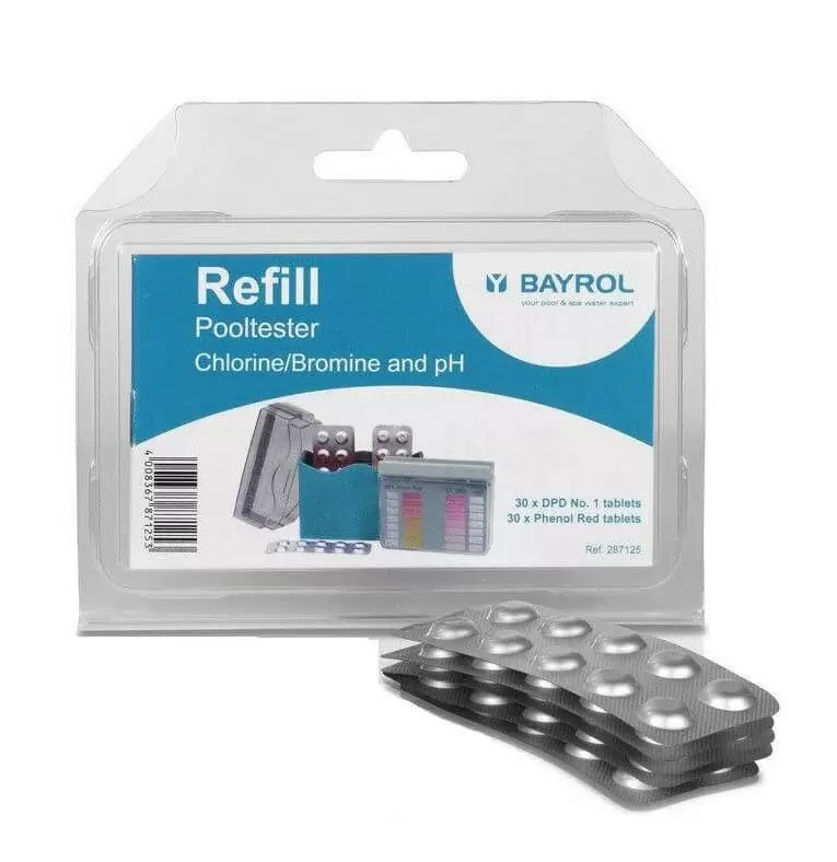 Analiza si masurare - Set realimentare, Pool Tester pH+Cl : Tablete de testare, 30pH/30Cl - Copie