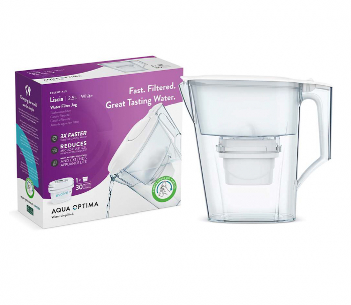Cana filtranta de apa Aqua Optima Liscia, alb, 2,5 litri [2]