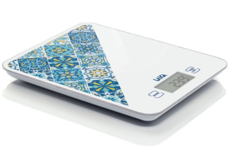 Cantare de bucatarie - Cantar electronic de bucatarie Laica KS5013, 10 kg, albastru, design mediteraneean