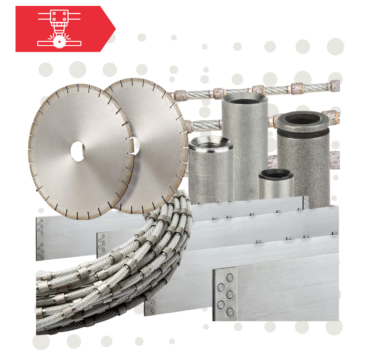 Fire diamantate, discuri de diametre mari și lame de gater