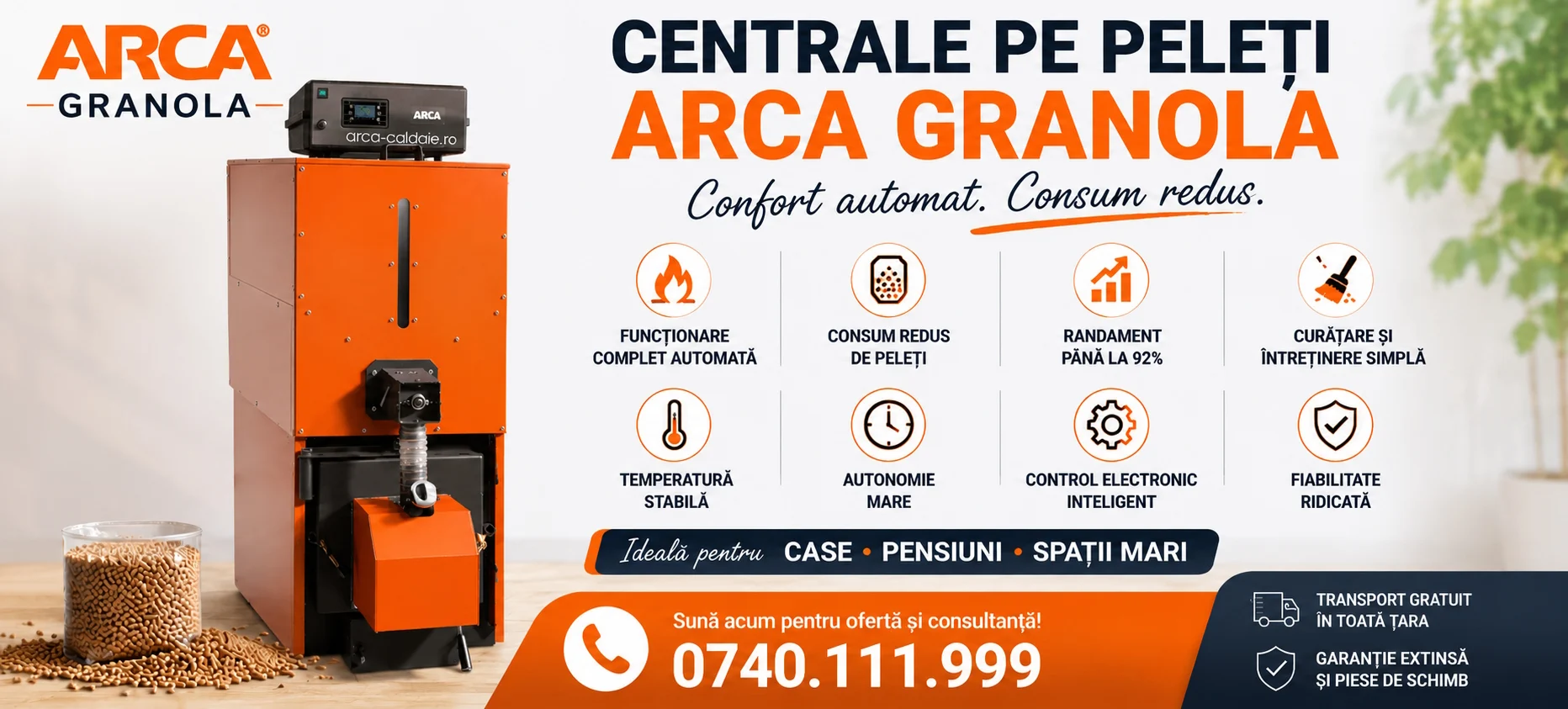Centrale termice pe peleți Arca Granola