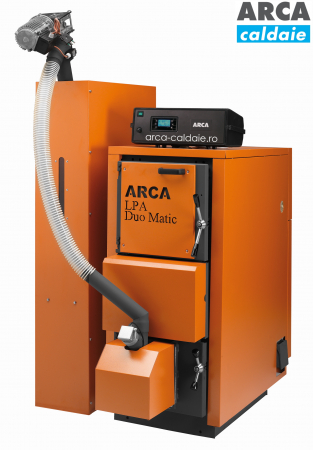 CENTRALE MIXTE LEMN-PELET - CENTRALA TERMICA AUTOMATA LEMN-PELETI ARCA LPA DUO MATIC 56R – 56KW