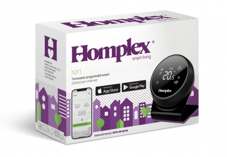 Termostat smart cu control prin internet Homplex NX1 Black Edition [7]