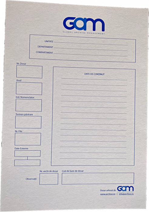 Copertă dosar GAM, cotor 2cm [2]