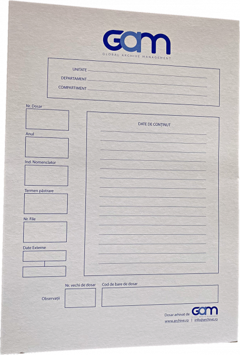 Copertă dosar GAM, cotor 3cm [3]