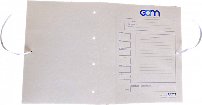 Copertă perforată dosar GAM, cotor 5cm [1]