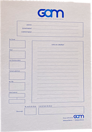 Copertă dosar GAM, cotor 1,5cm [1]