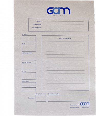 Copertă dosar GAM, cotor 5cm [1]