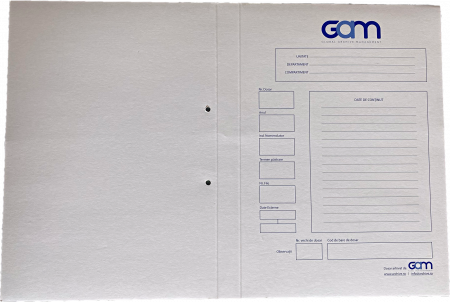 Arhivare - Copertă perforată dosar GAM, cotor 2.5cm