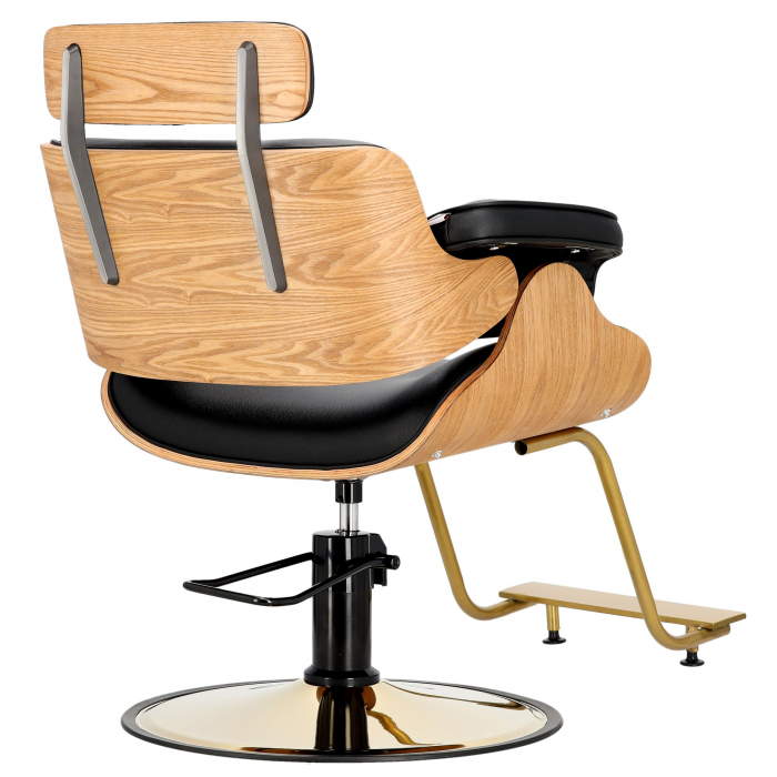 Mobilier salon Coafor cu 2 scaune frizerie si scafa profesionala, Wood [8]
