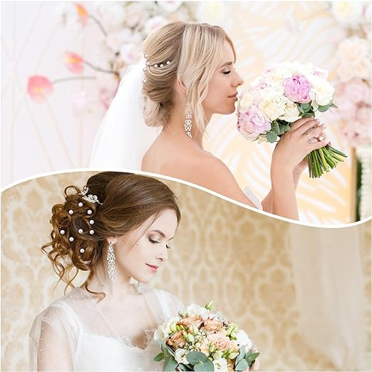 Ace coafor pentru mireasa cu cristale argintii set 20buc [2]