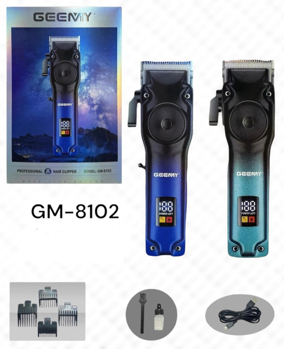 Aparat de tuns profesional GM-8102, fara fir, afisaj LED, incarcare USB, lame din otel inoxidabil [2]