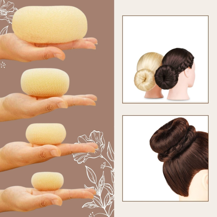 Burete pentru Coc Blond M – Donut pentru Păr, Accesoriu pentru Coc și Volum [2]