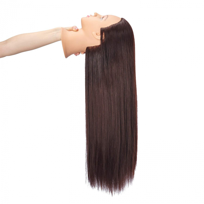 Cap de manechin cu par saten, 60 cm [6]