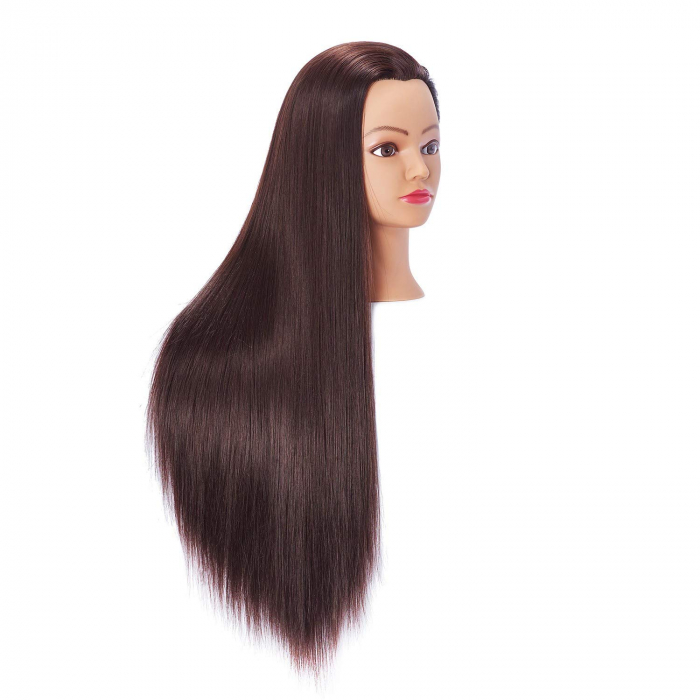 Cap de manechin cu par saten, 60 cm [3]