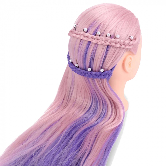 Cap practica coafor mix roz-mov, 60 cm [4]