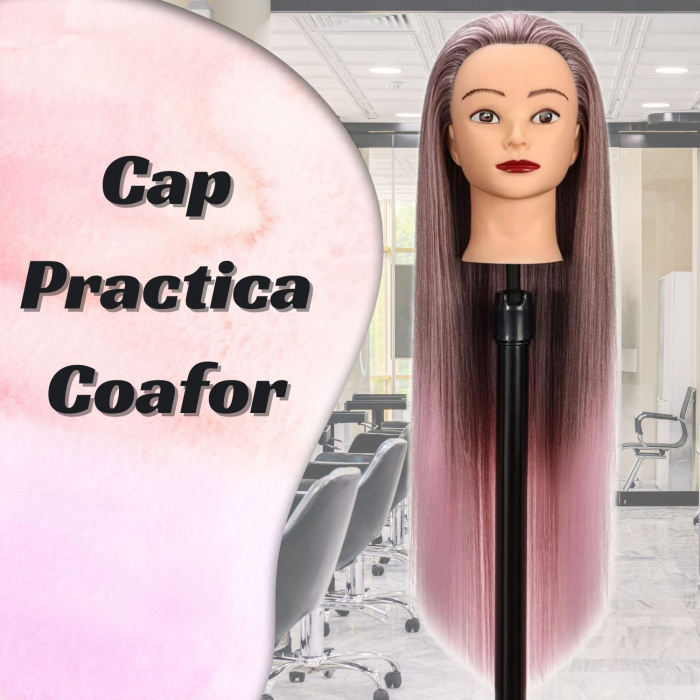 Cap practica coafor Roz Ombre, 60 cm [4]