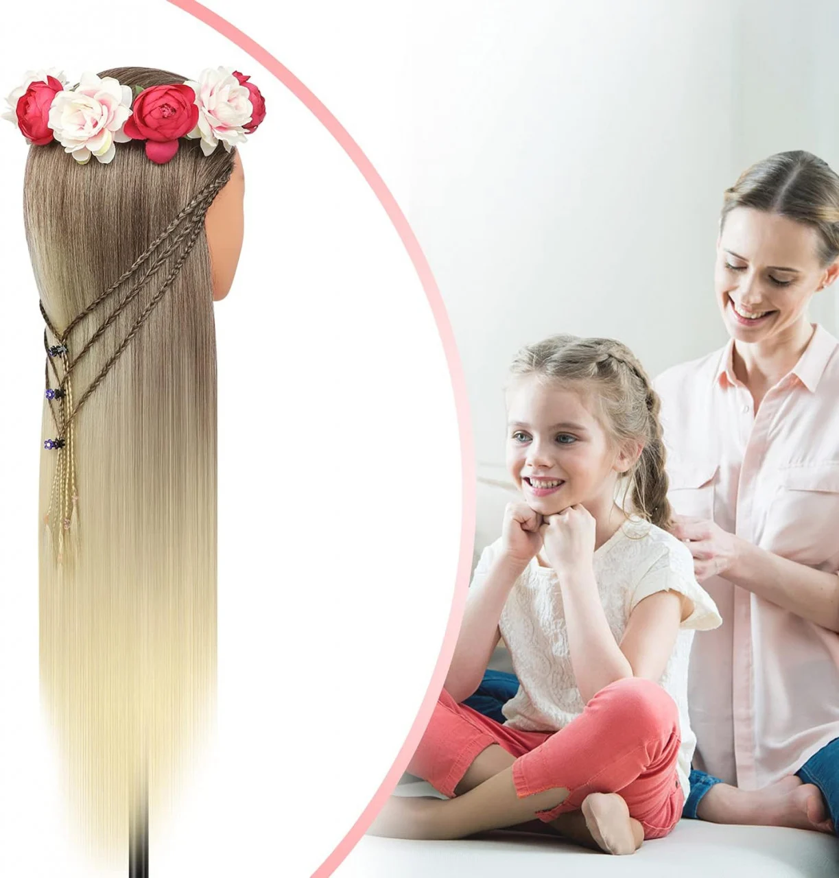 Cap practica coafor Blond Ombre 60 cm [3]