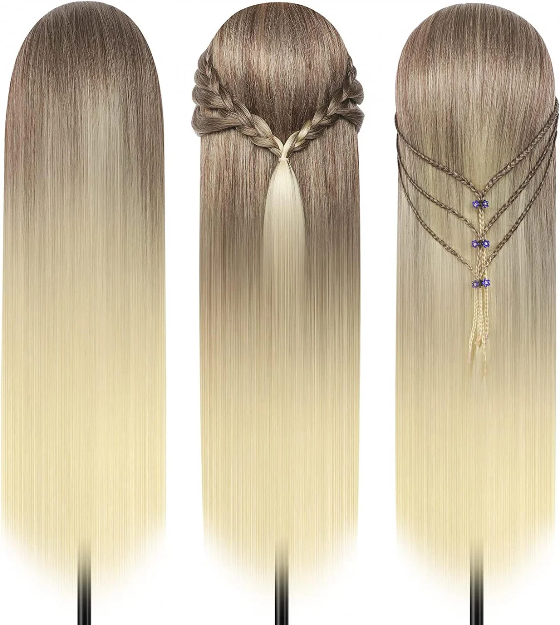 Cap practica coafor Blond Ombre 60 cm [2]