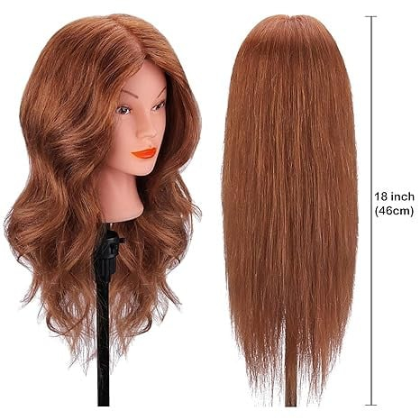 Cap practica manechin cu par natural 100% · 50 cm [5]