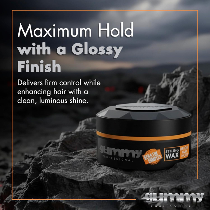 Ceară de păr - Gummy Professional Hair Styling Wax Bright Max Hold 150ml – Fixare Maximă, Strălucire Intensă, Complex cu Keratină [5]