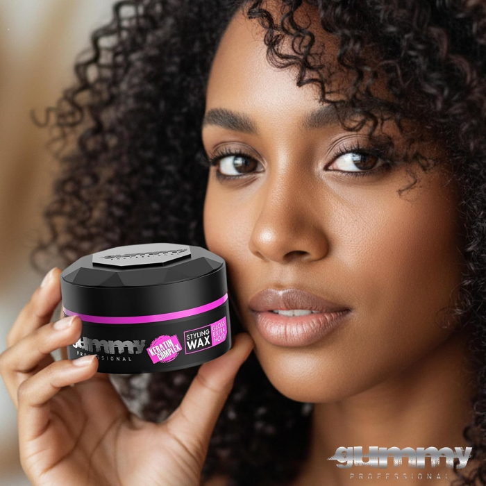 Ceară de păr - Gummy Professional Hair Styling Wax Extra Gloss Hold 150ml – Fixare Extra Puternică, Finish High-Gloss [4]
