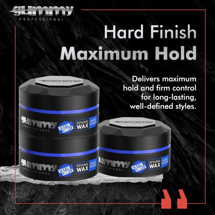 Ceară de păr - Gummy Professional Hair Styling Wax Hard Finish 150ml – Fixare Puternică, Finish Mat, Control Profesional [5]
