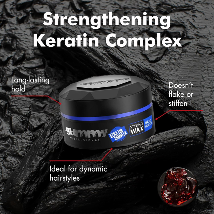 Ceară de păr - Gummy Professional Hair Styling Wax Hard Finish 150ml – Fixare Puternică, Finish Mat, Control Profesional [3]