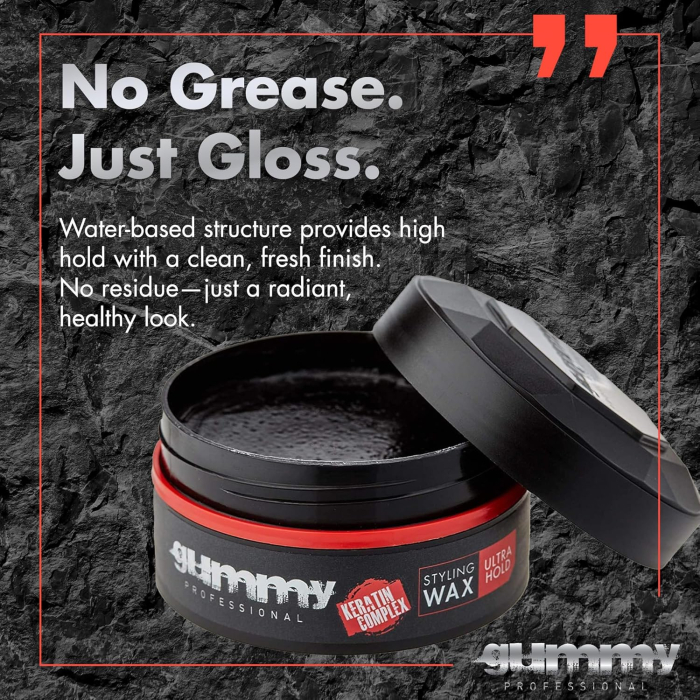 Ceară de păr - Gummy Professional Hair Styling Wax Ultra Hold 150ml – Fixare Extra Puternică, Complex cu Keratină [4]