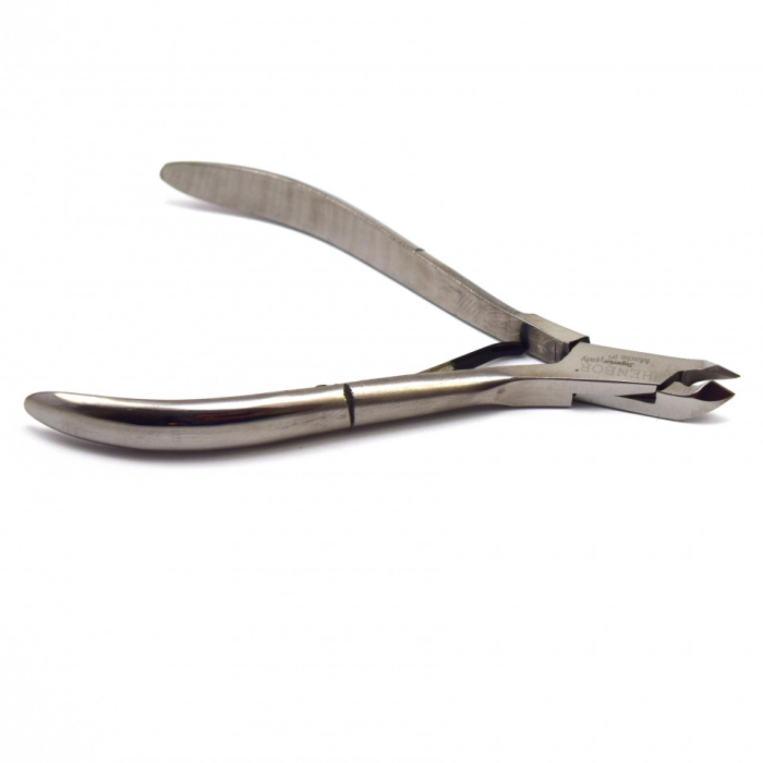 Cleste manichiura / pedichiura profesional pentru cuticule Henbor, 3mm, otel inoxidabil, silver [4]