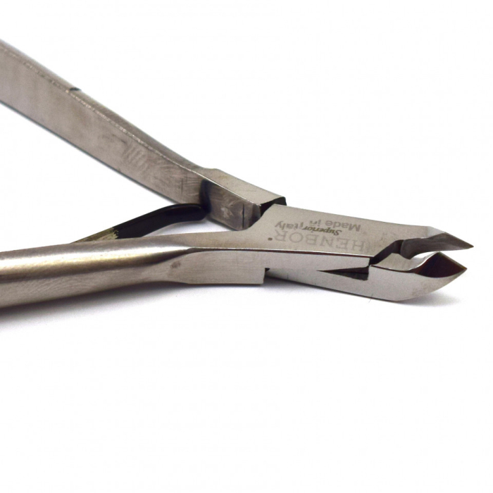 Cleste manichiura / pedichiura profesional pentru cuticule Henbor, 3mm, otel inoxidabil, silver [3]
