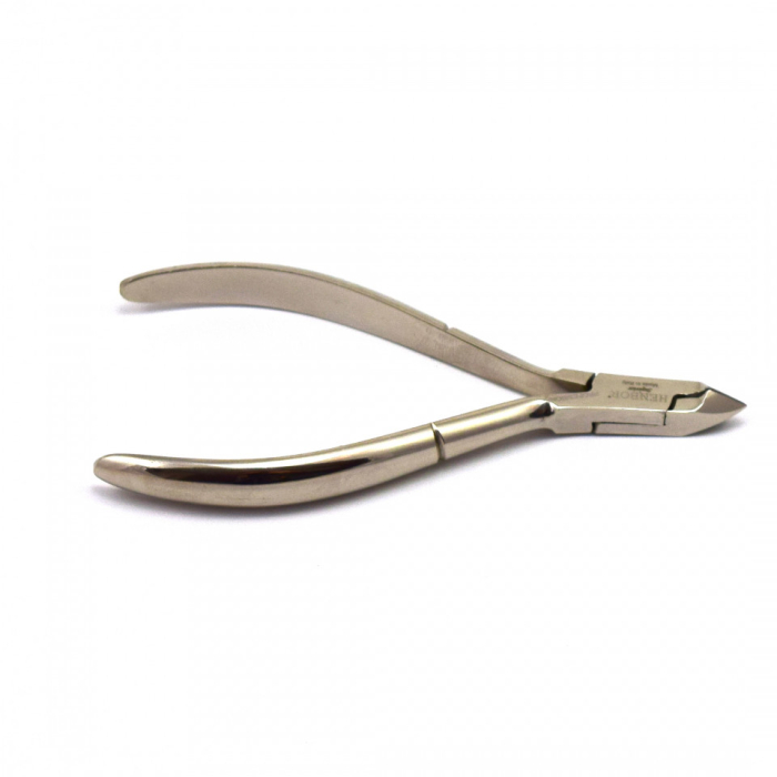 Cleste manichiura / pedichiura profesional pentru cuticule Henbor, 7mm, otel inoxidabil, silver [2]