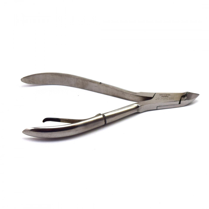 Cleste manichiura / pedichiura profesional pentru cuticule Henbor, 7mm, otel inoxidabil, silver [3]