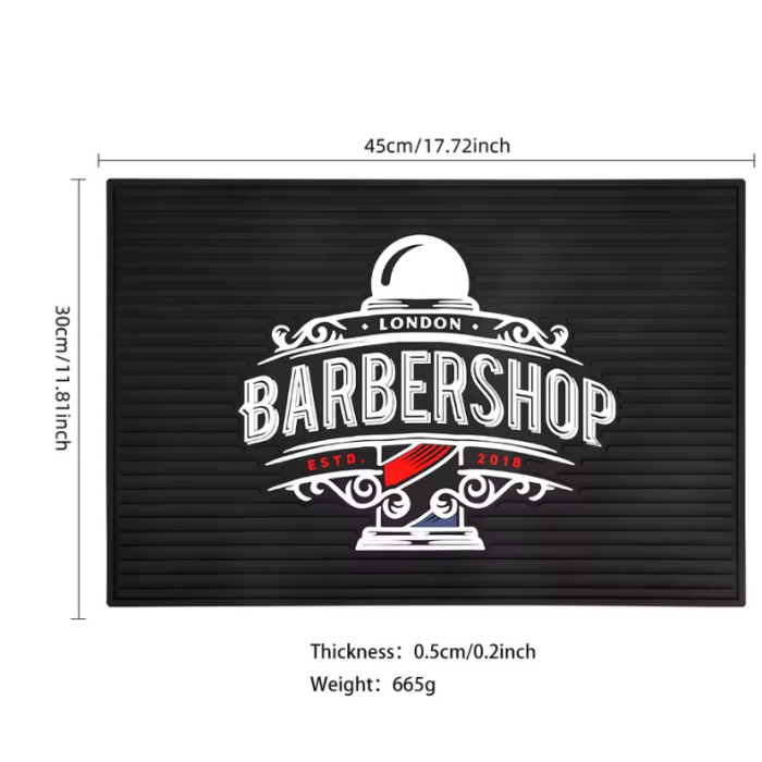 Covoras barbershop, cauciucat, pentru ustensile frizerie, 45x30 cm [4]