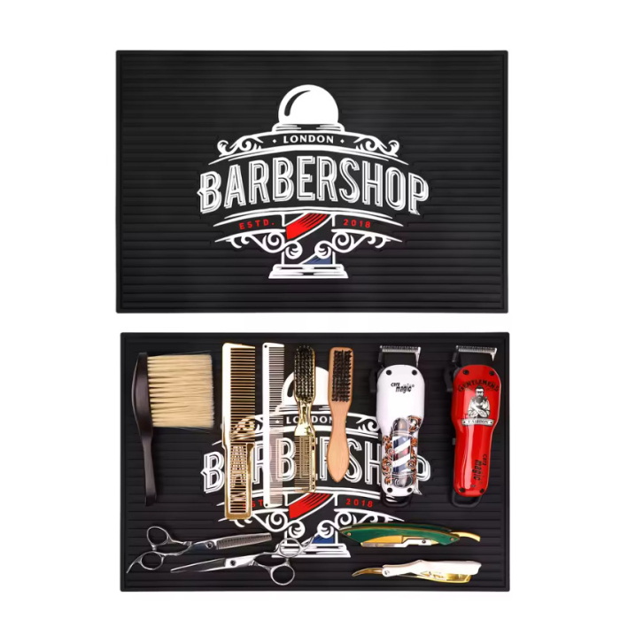 Covoras barbershop, cauciucat, pentru ustensile frizerie, 45x30 cm [1]