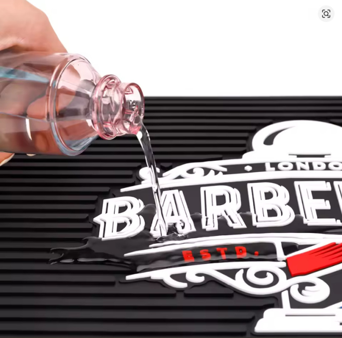 Covoras barbershop, cauciucat, pentru ustensile frizerie, 45x30 cm [6]