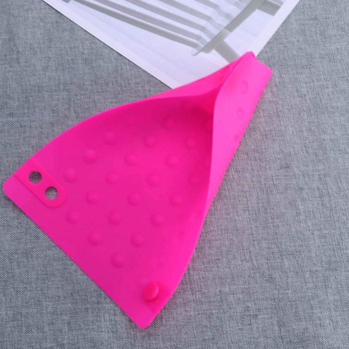 Covoras din silicon protectie termica pentru placa de par, ondulator, roz, 25x18cm [3]