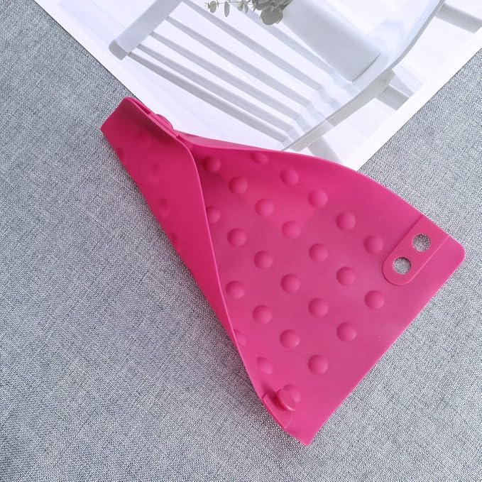 Covoras din silicon protectie termica pentru placa de par, ondulator, roz, 25x18cm [5]