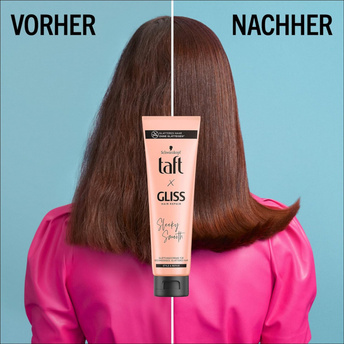 Crema pentru netezirea parului, Taft x Gliss, Sleeky Smooth, 150 ml [2]